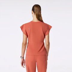 Eveleigh Slim Peplum Scrub Top