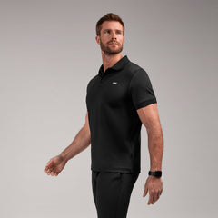 Rocco Polo Scrub Top - Black