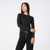 Palmer Ribbed Cropped Underscrub - Black