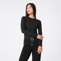 Palmer Ribbed Cropped Underscrub - Black