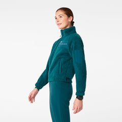 High-Pile Fleece Bomber Jacket - Caribbean Blue