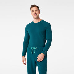 Waffle Long-Sleeve Underscrub - Caribbean Blue
