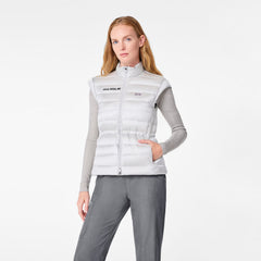 Metallic Puffer Vest - Silver Frost