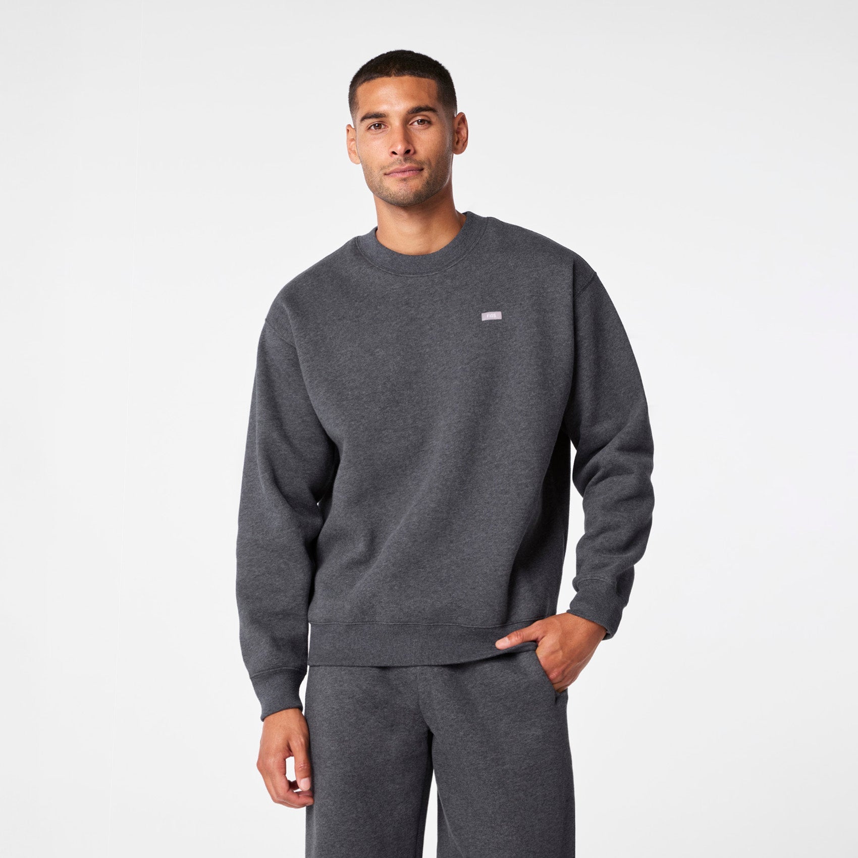 Off-Shift Relaxed Crewneck Sweatshirt™ - Charcoal Heather Grey