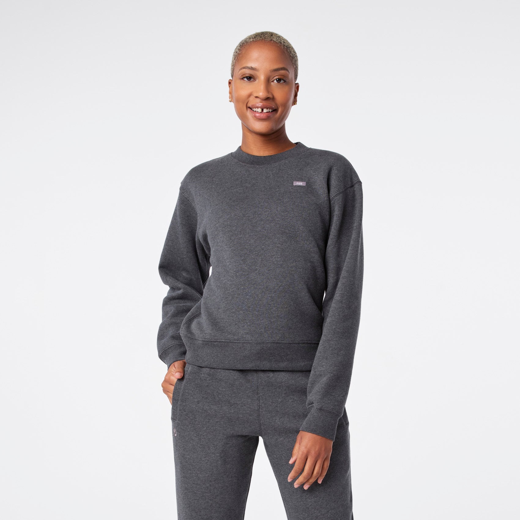 Off-Shift Relaxed Crewneck Sweatshirt™ - Charcoal Heather Grey