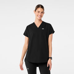 Addison Tunic Scrub Top - Black