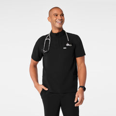 Timmons Mock-Neck Scrub Top - Black