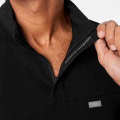 Timmons Mock-Neck Scrub Top - Black