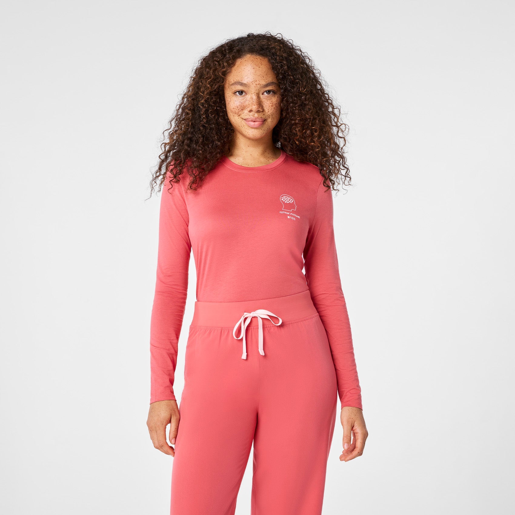 Oxytocin Overload Long-Sleeve Underscrub - Pulmonary Pink