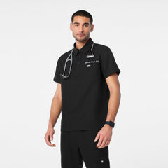 Eugene Polo Scrub Top - Black