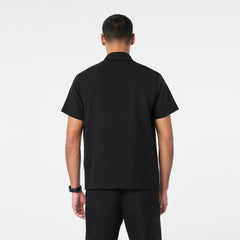 Eugene Polo Scrub Top - Black
