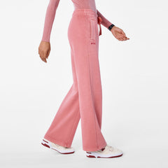 Hayden Vintage Wash Wide-Leg Sweatpants - Berrywood