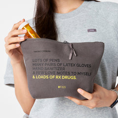 FIGS Canvas Pouch - Dark Grey