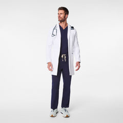 Harlem Long Slim Lab Coat - White