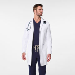 Harlem Long Slim Lab Coat - White