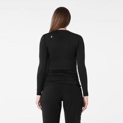 Cary Maternity Long-Sleeve Underscrub - Black