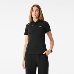 Bree Slim Scrub Top - Black