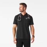Dawes ¼ Zip Scrub Top - Black