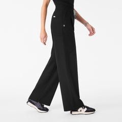 Shelby Ultra High-Rise Wide-Leg Scrub Pant - Black