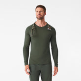 Makato Solid Long-Sleeve Underscrub - Moss