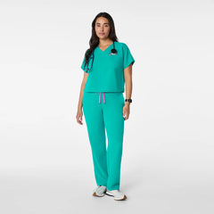 Arua Cropped V-Neck Scrub Top