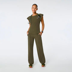 Orillia Slim Scoop Neck Scrub Top