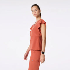 Eveleigh Slim Peplum Scrub Top
