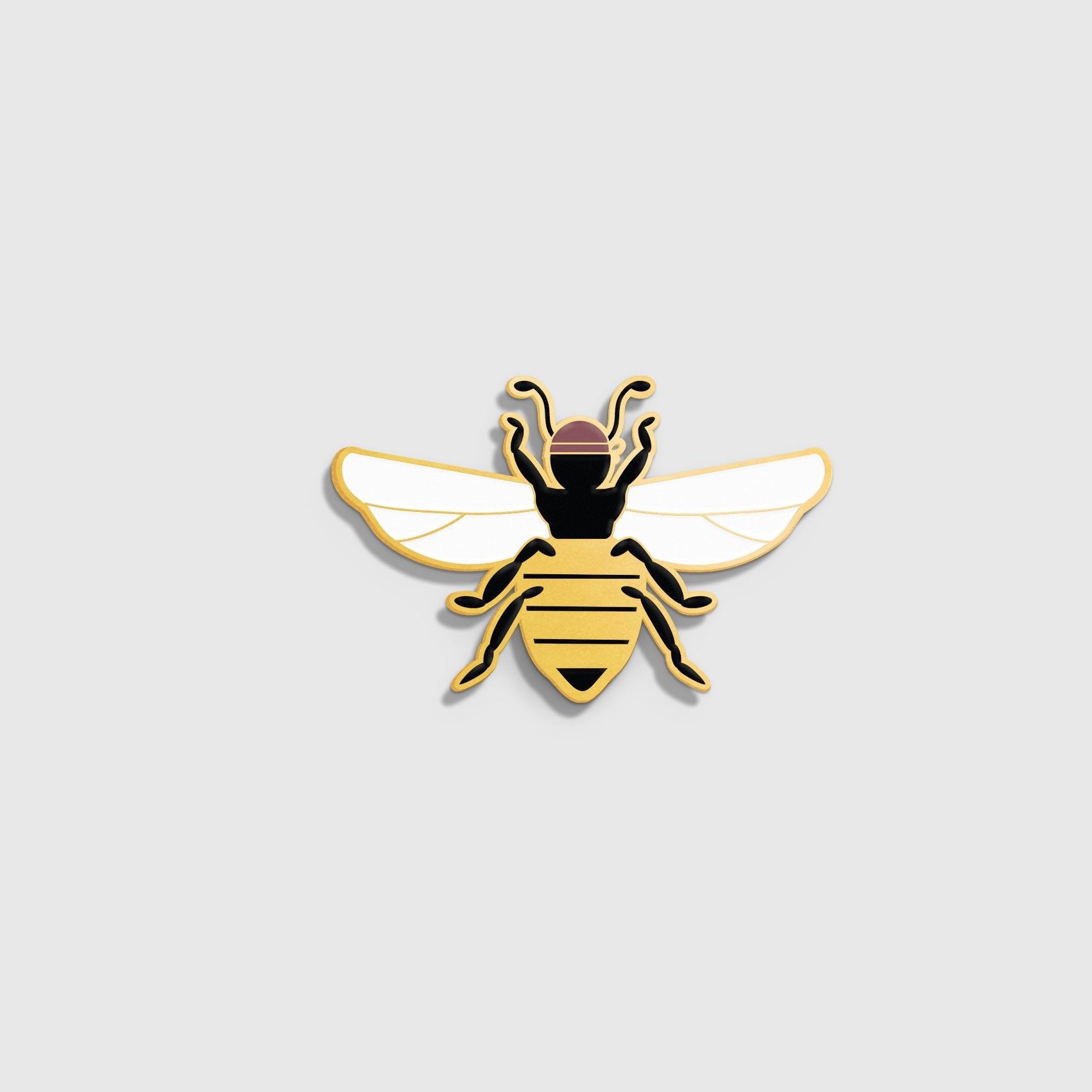 FIGS | V Coterie Busy Bee Enamel Pin - White