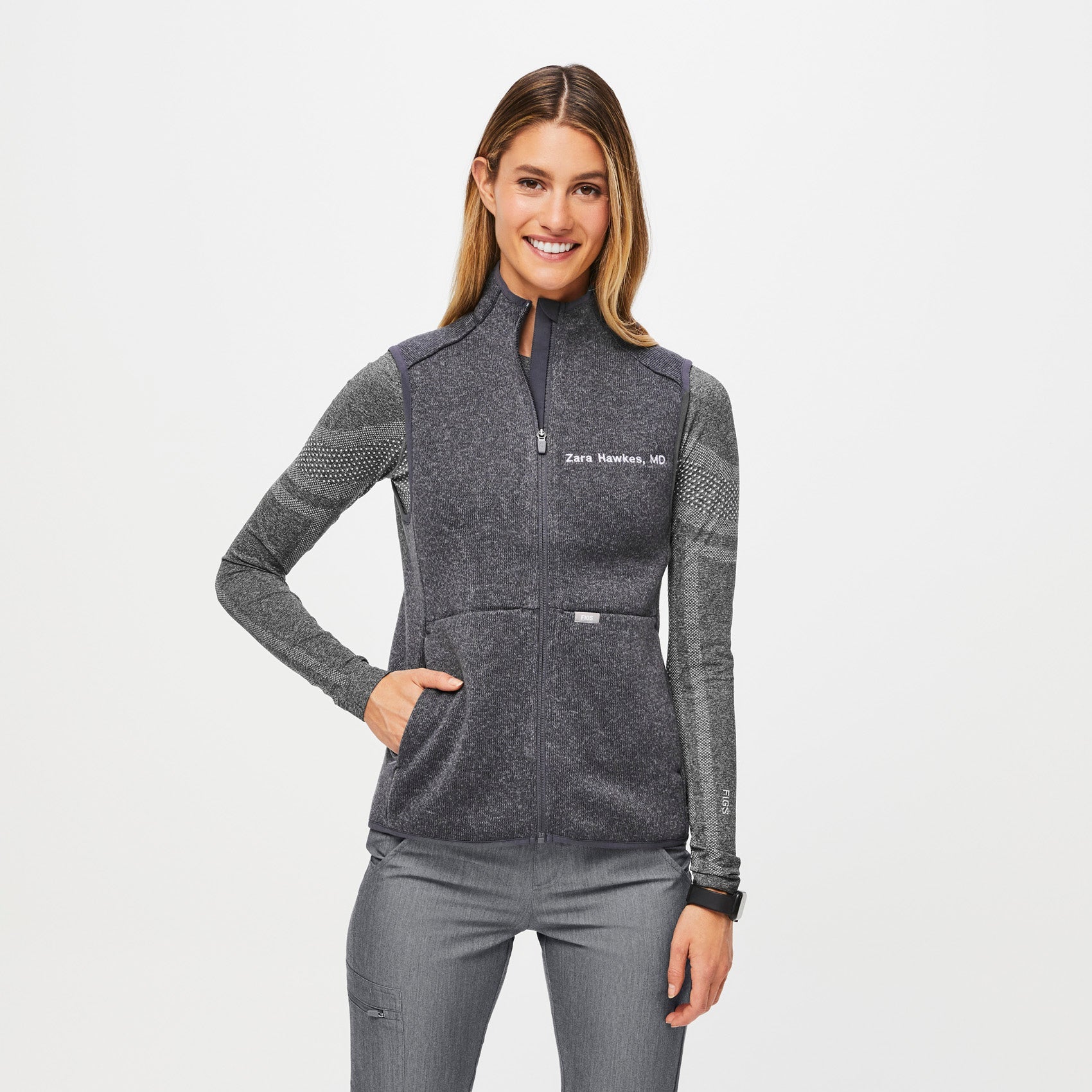 On-Shift Sweater-Knit Vest™ - Heather Dark Charcoal