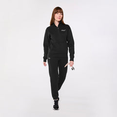 Off-Shift Awesome Humans ¼ Zip Sweatshirt™ - Black