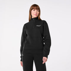 Off-Shift Awesome Humans ¼ Zip Sweatshirt™ - Black