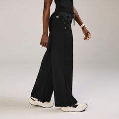 Salina High-Rise Wide-Leg Scrub Pant - Black