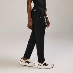 Tena Slim Tapered Scrub Pant - Black