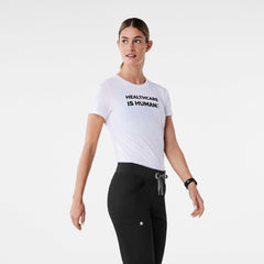 Healthcare is Human Short-Sleeve Underscrub - Optic White