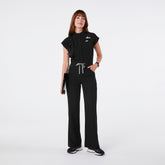 Rafaela Wide-Leg ScrubJumpsuit™ - Black