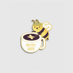 FIGS | V Coterie Busy Bee Enamel Pin  - Celery