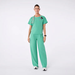 Cabral Relaxed Crew-neck Scrub Top