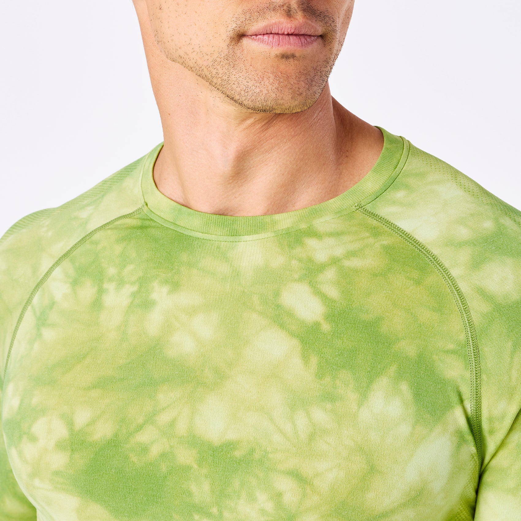 Makato Seamless Long-Sleeve Underscrub - Tie Dye Matcha