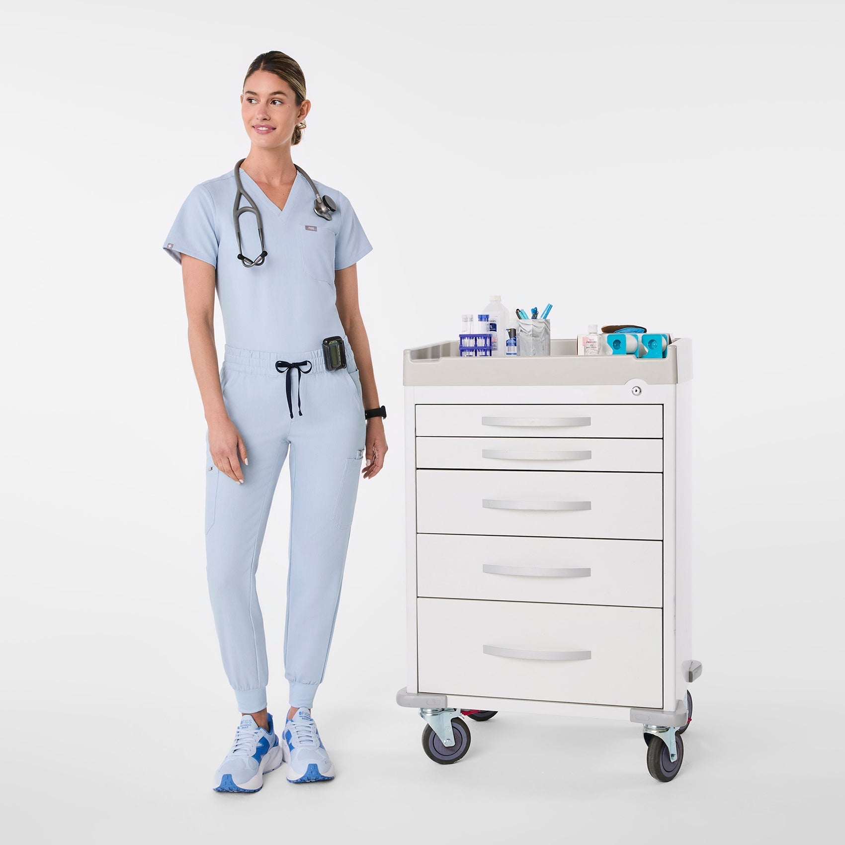 Uman Jogger Scrub Pant - Chambray