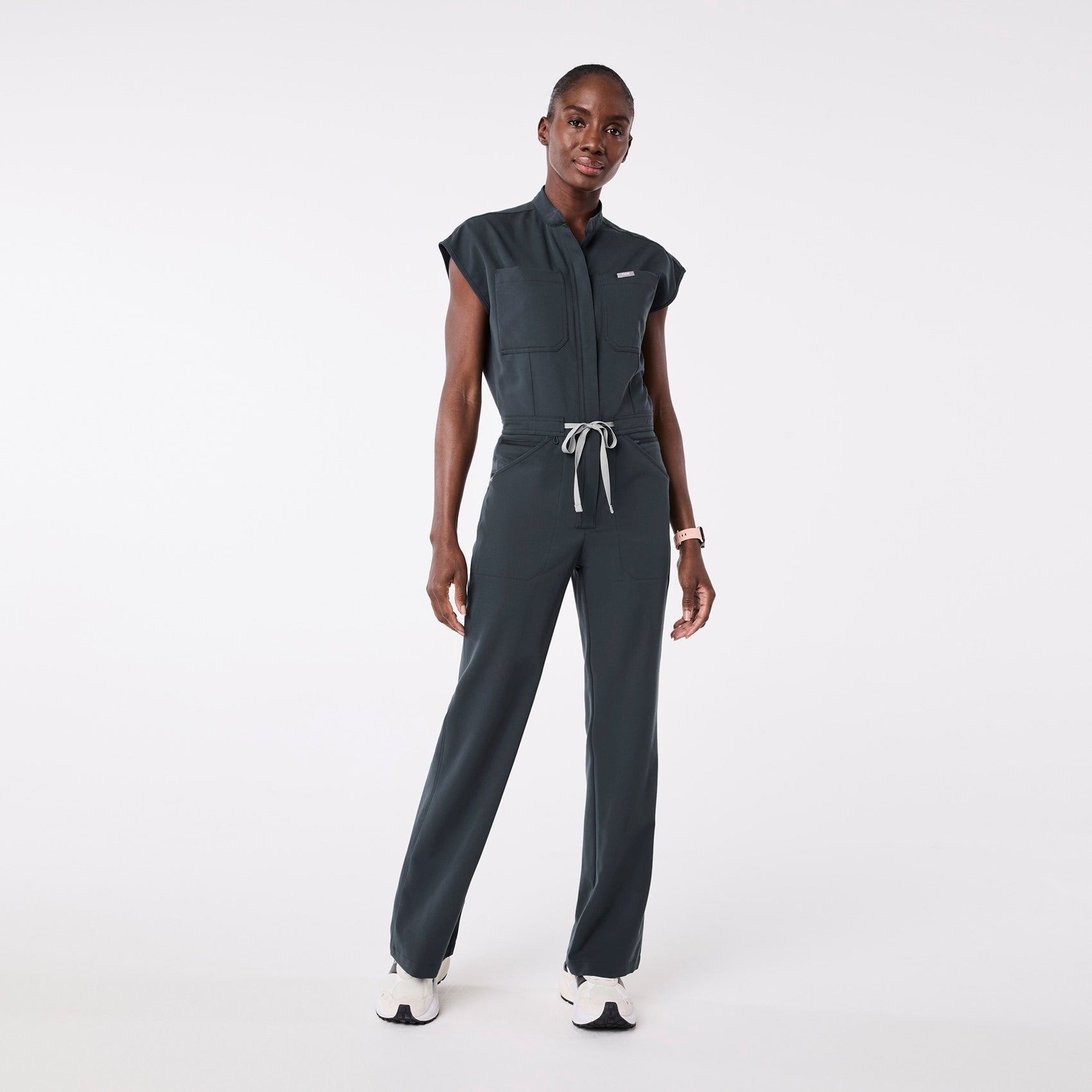 Rafaela Wide-Leg ScrubJumpsuit™ - Dark Harbor