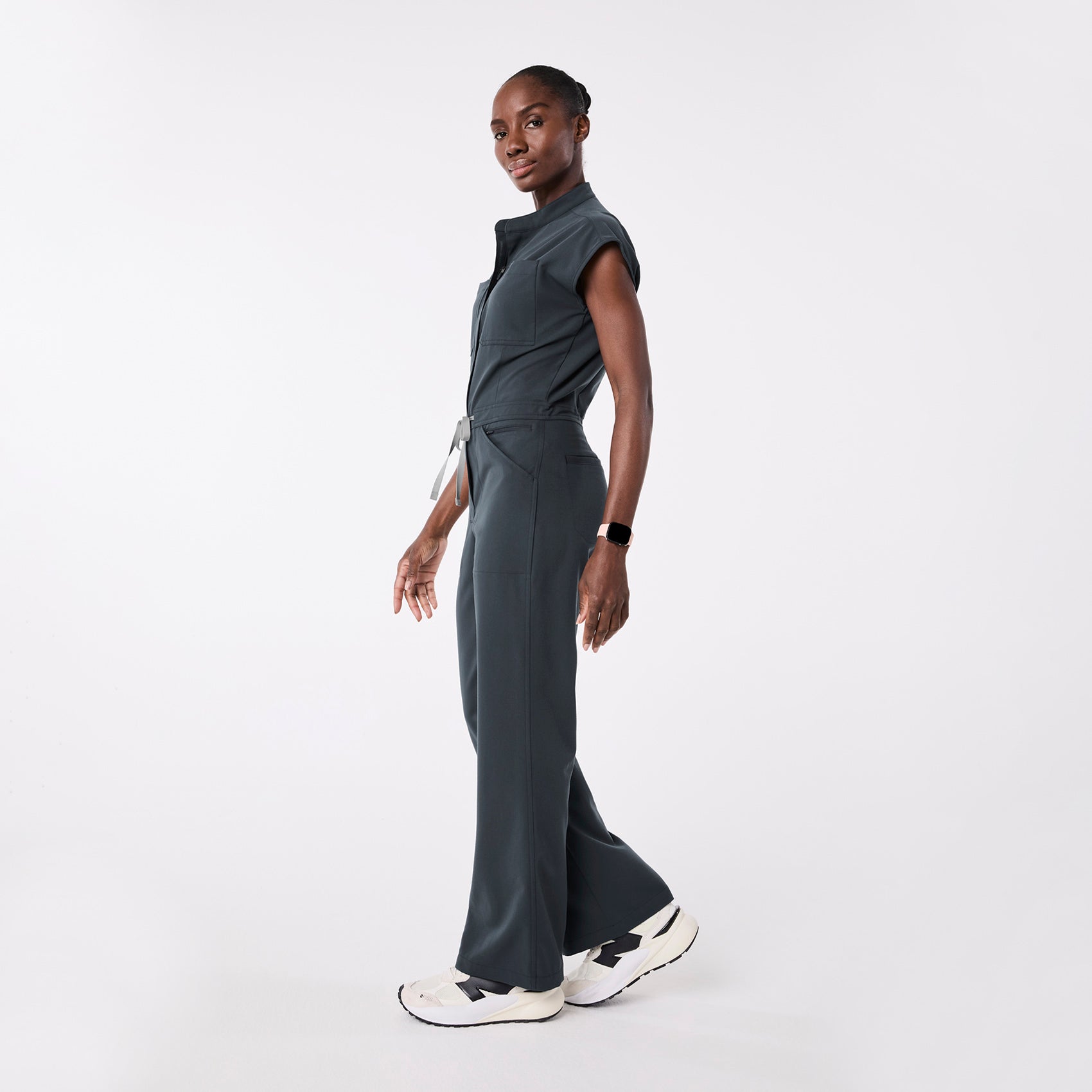 Rafaela Wide-Leg ScrubJumpsuit™ - Dark Harbor