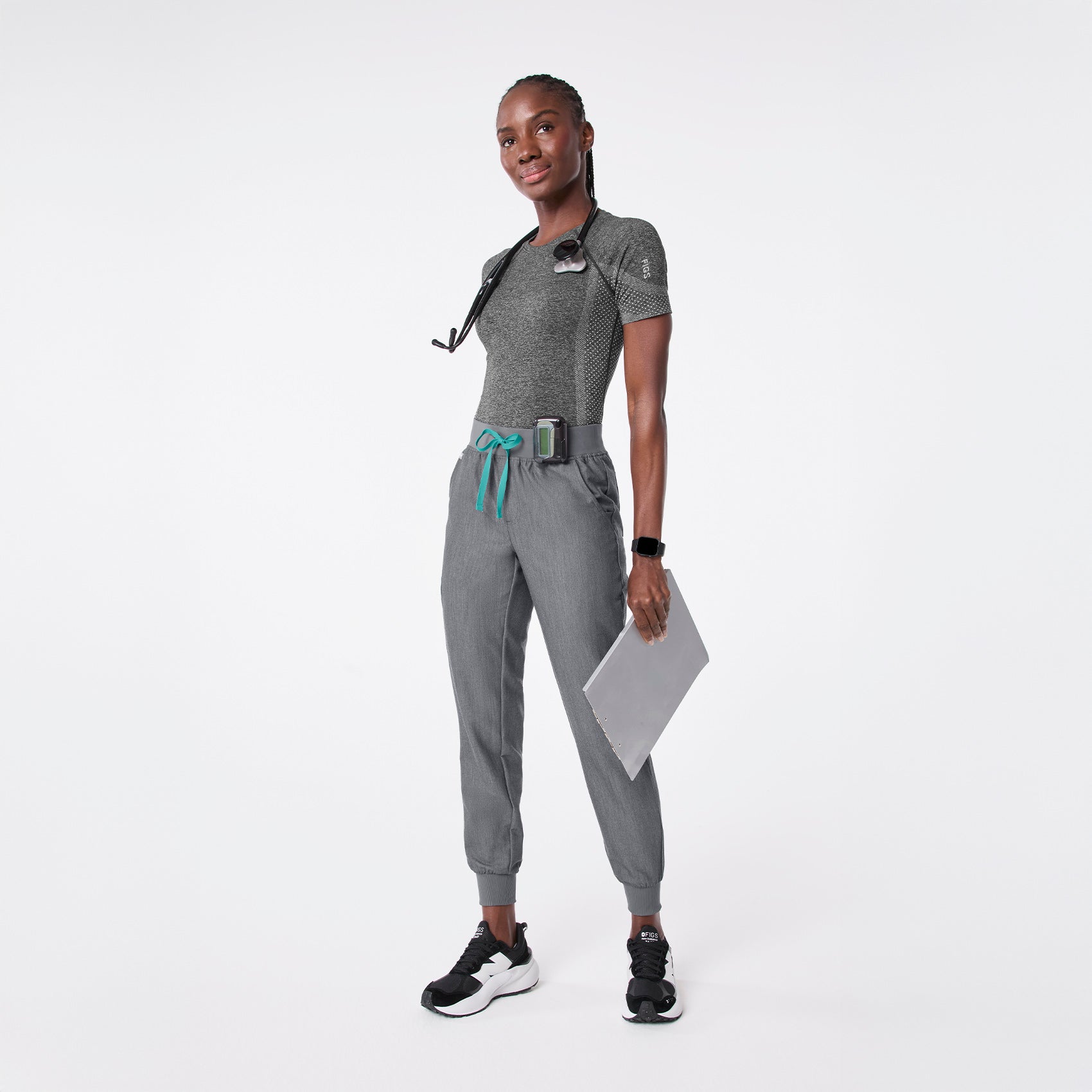 Salta Seamless Short-Sleeve Underscrub - Graphite