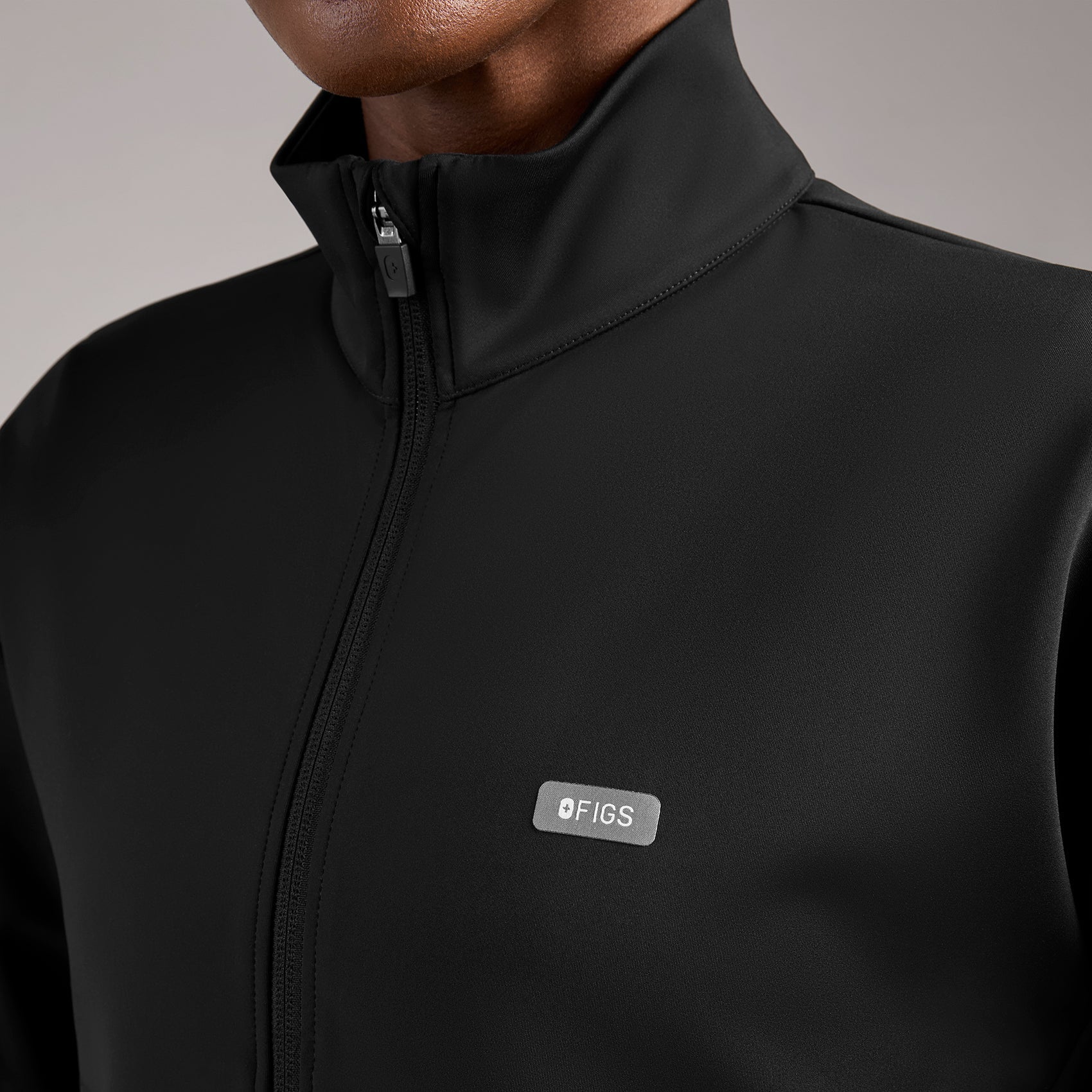 Labelle Bomber Scrub Jacket - Black