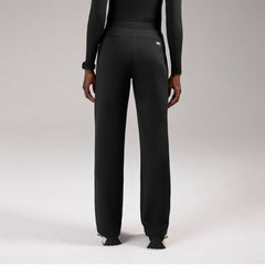Piedra High-Rise Straight-Leg Scrub Pant - Black