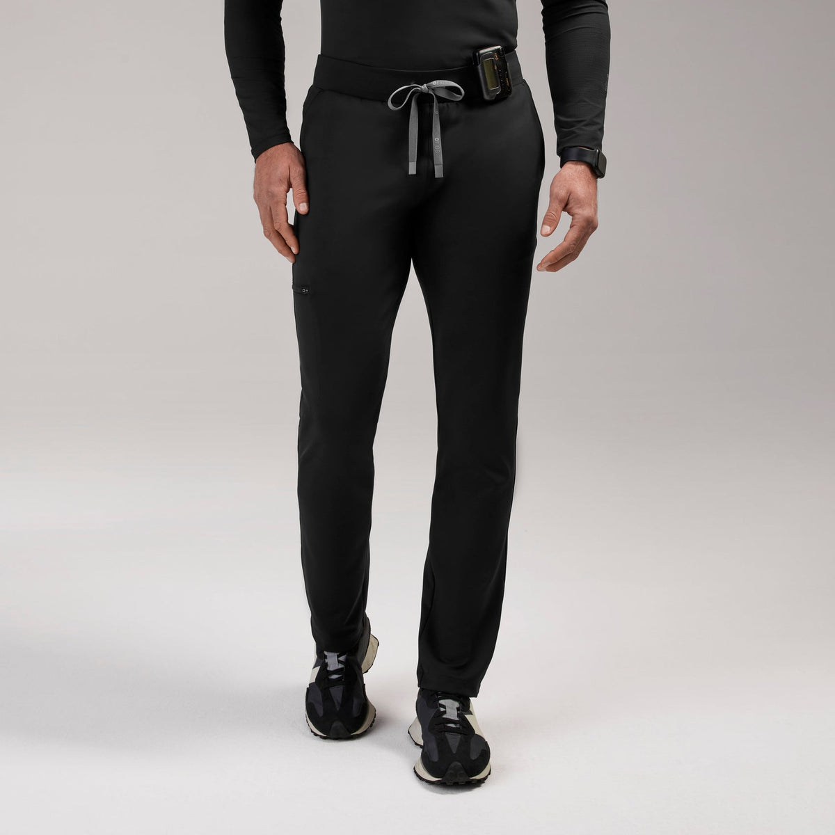 Pierre Slim Tapered Scrub Pant - Black