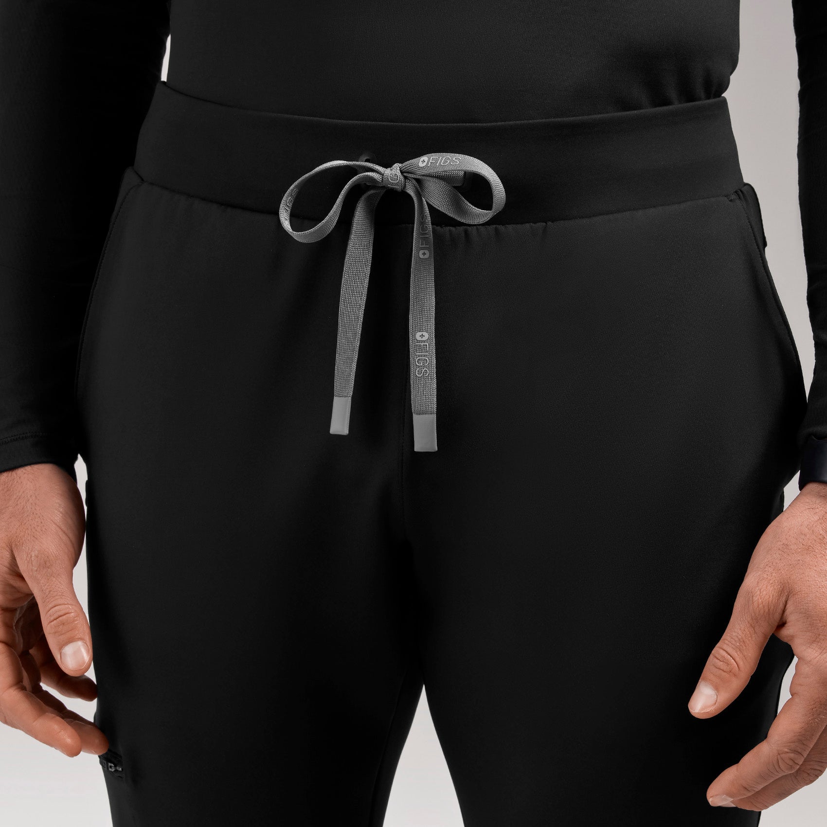 Pierre Slim Tapered Scrub Pant - Black