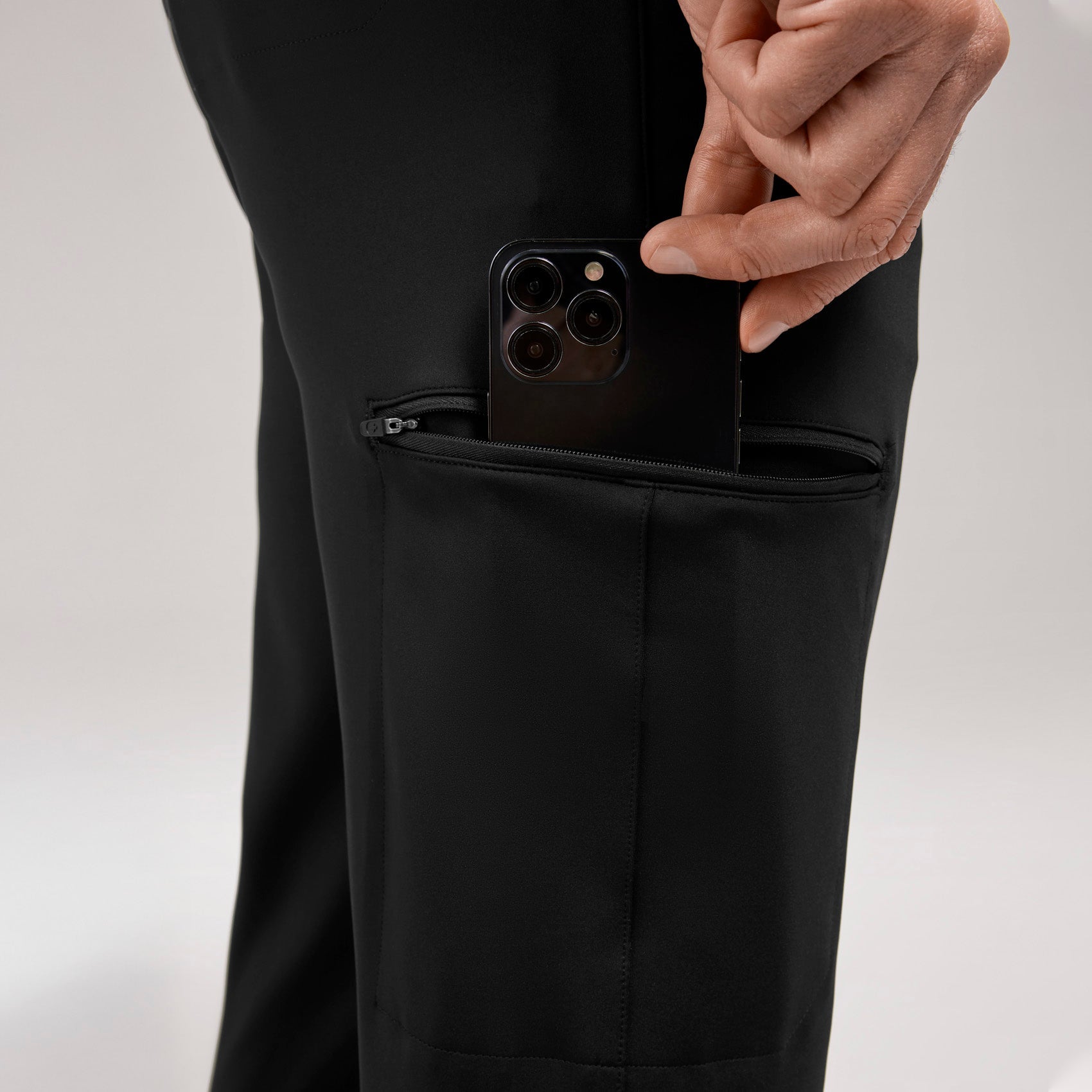 Pierre Slim Tapered Scrub Pant - Black