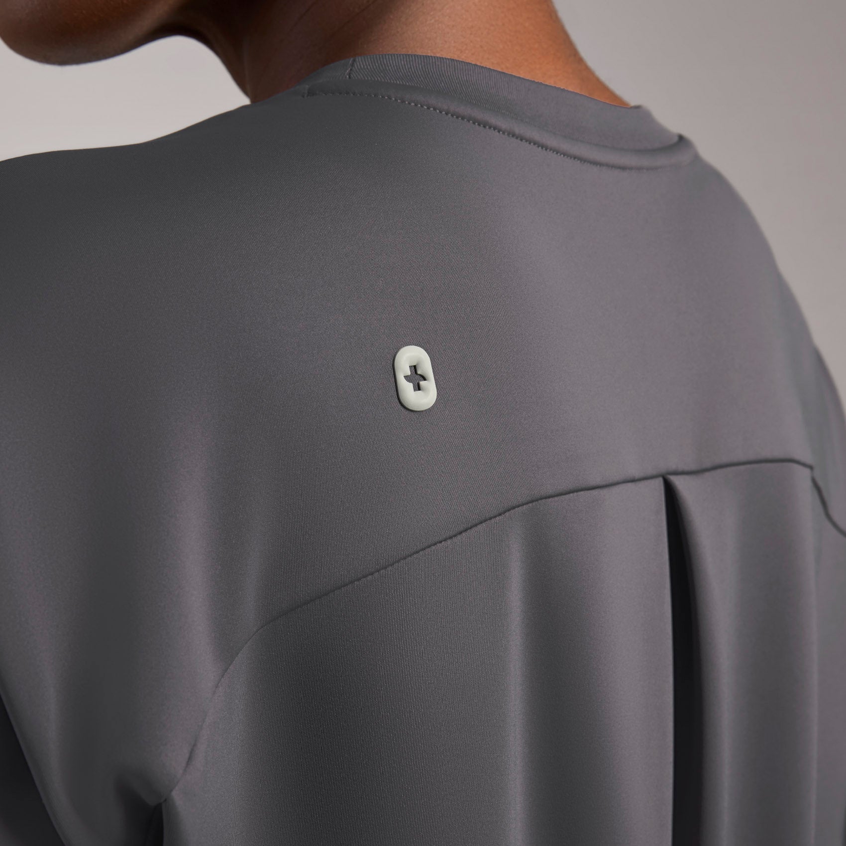 Cornelia Long-Sleeve Scrub Top - Charcoal