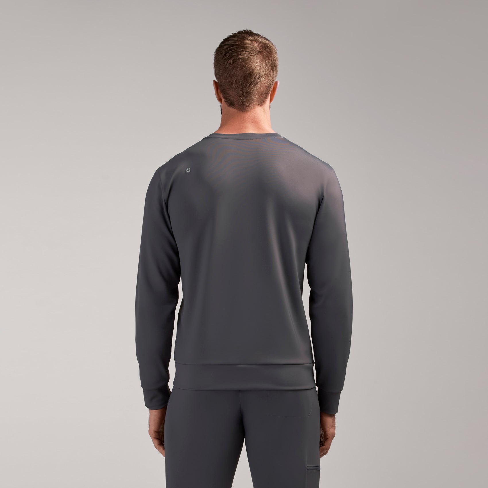 Destin Relaxed Long-Sleeve Scrub Top - Charcoal