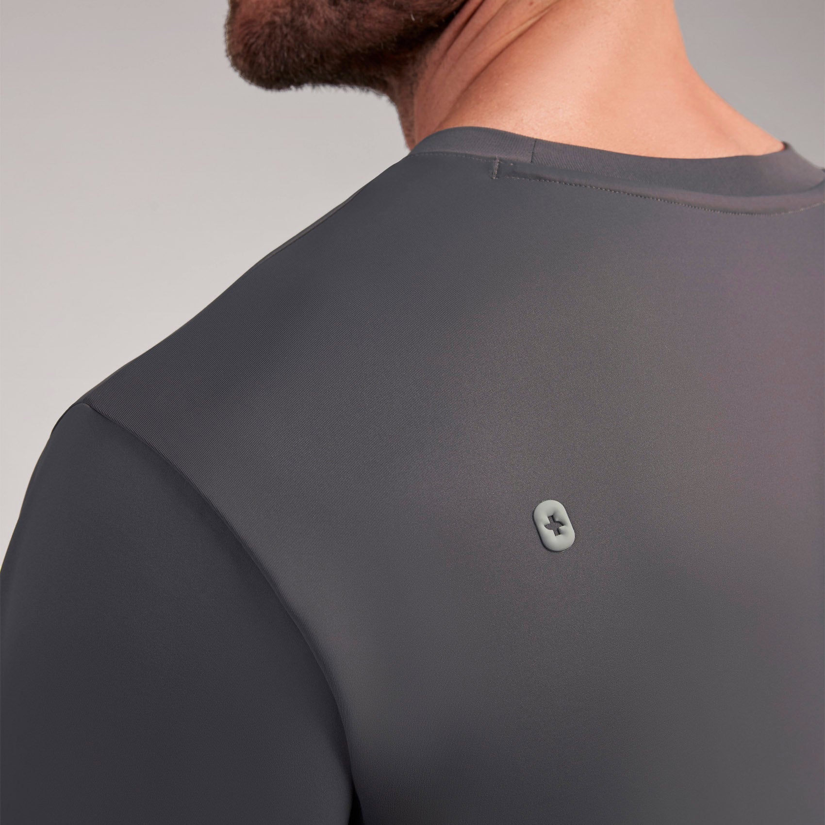 Destin Relaxed Long-Sleeve Scrub Top - Charcoal
